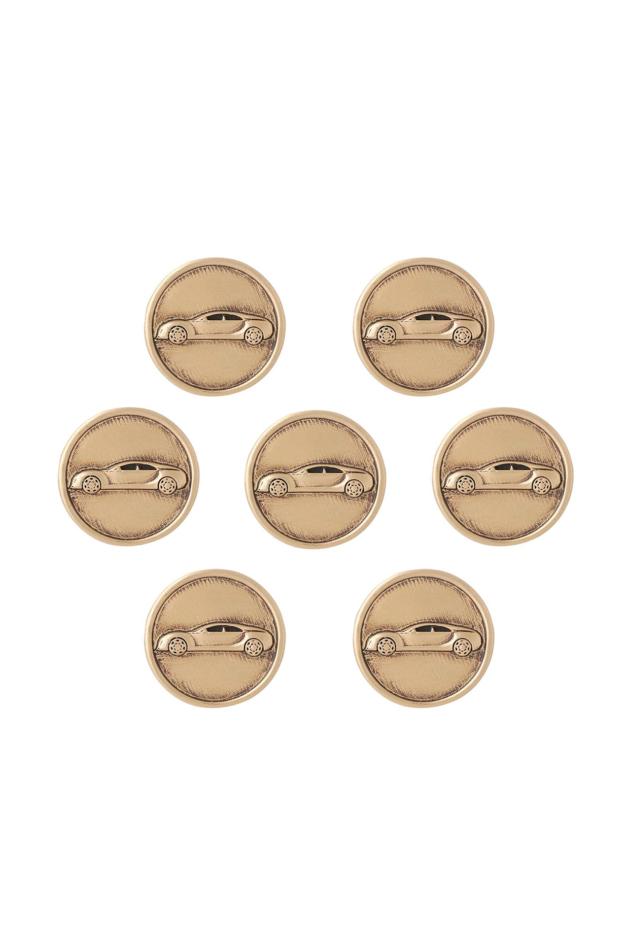 Antique Gold Car Power Buttons (Set of 7) by Cosa Nostraa at Pernia's Pop Up Shop