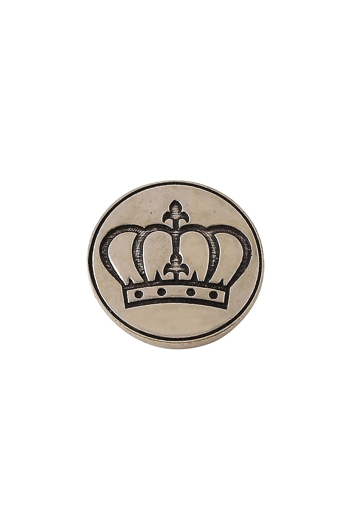 Dark Grey Elite Crown Buttons (Set of 5) by Cosa Nostraa at Pernia's Pop Up Shop
