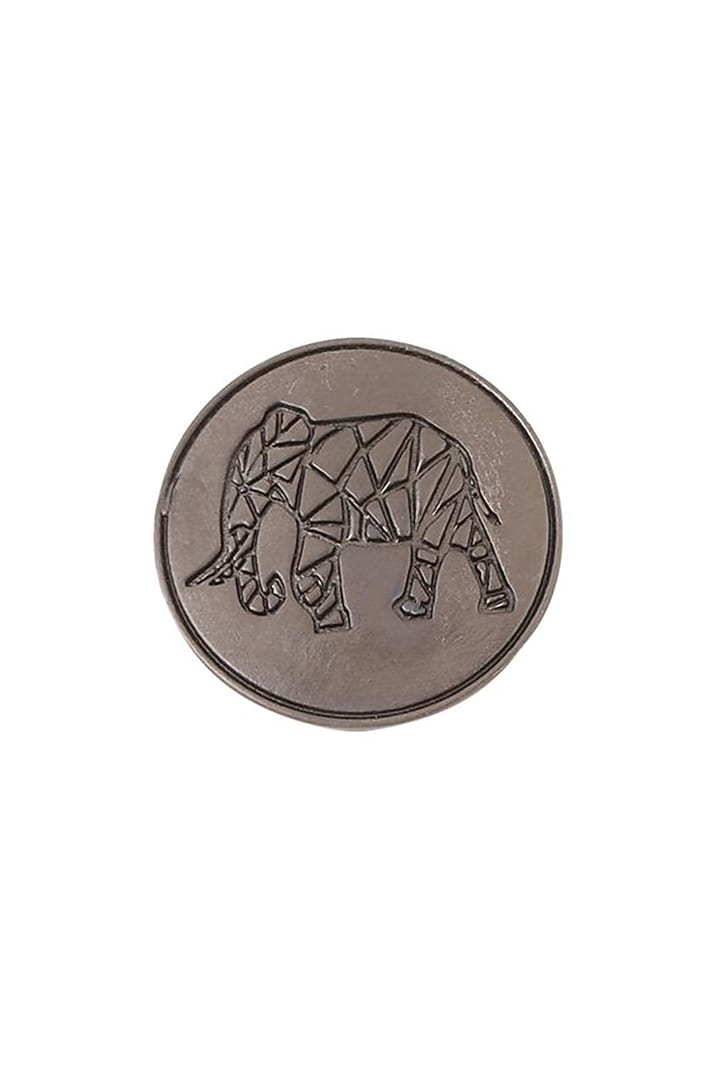 Dark Grey Mighty Elephant Buttons (Set of 5) by Cosa Nostraa at Pernia's Pop Up Shop