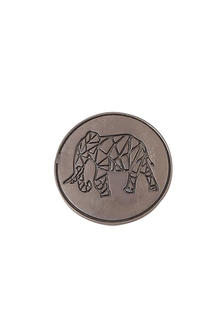 Dark Grey Mighty Elephant Buttons (Set of 7) by Cosa Nostraa at Pernia's Pop Up Shop