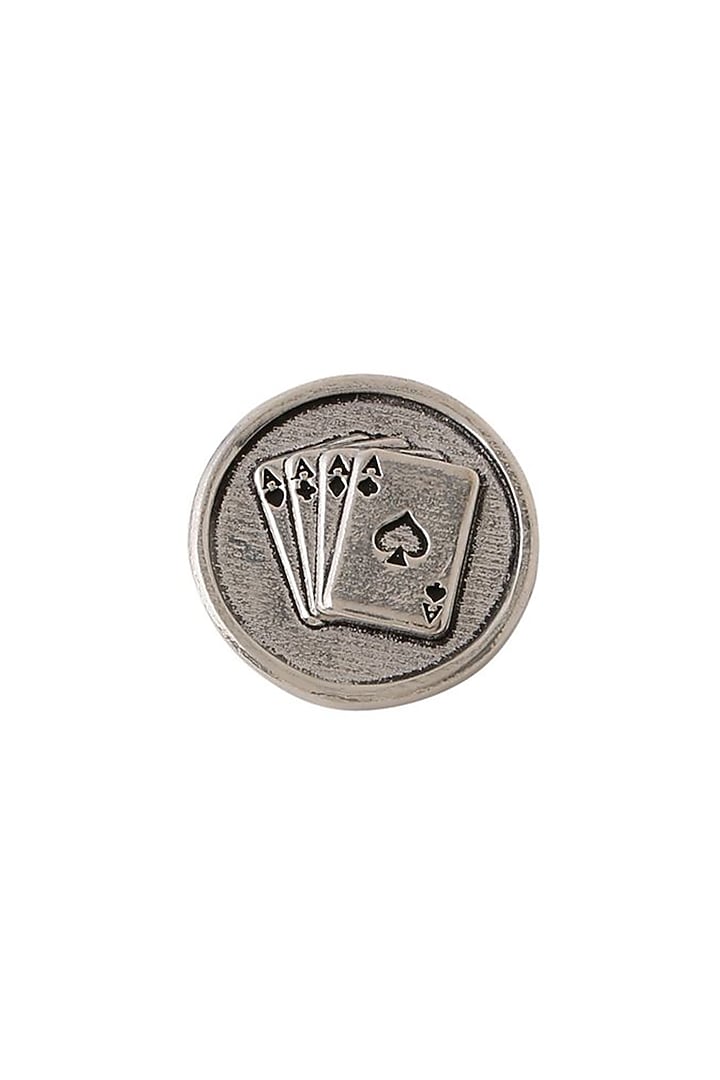 Dark Grey Aces Rule Buttons (Set of 7) by Cosa Nostraa at Pernia's Pop Up Shop