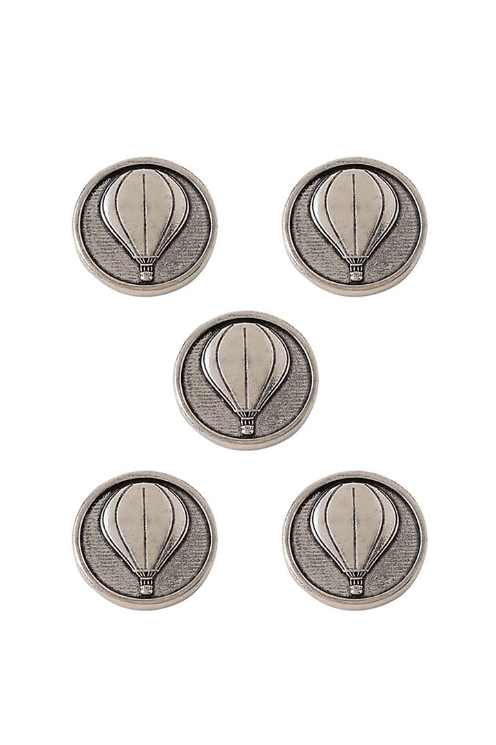 Dark Grey Air Balloon Buttons (Set of 5) by Cosa Nostraa at Pernia's Pop Up Shop