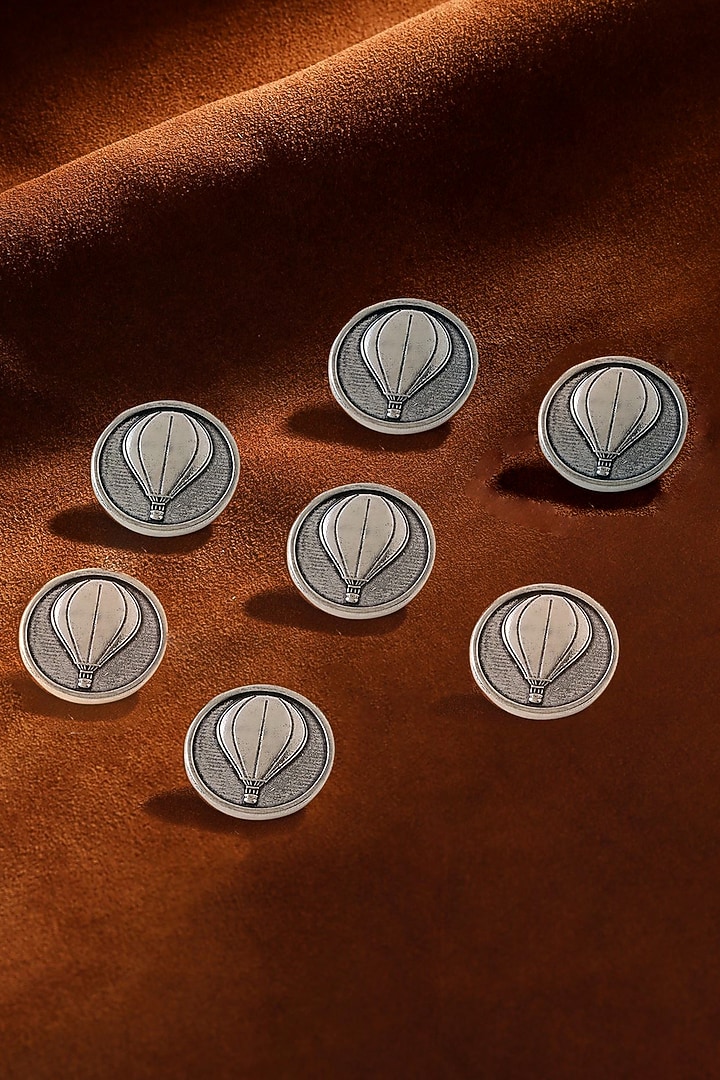 Dark Grey Air Balloon Buttons (Set of 7) by Cosa Nostraa at Pernia's Pop Up Shop