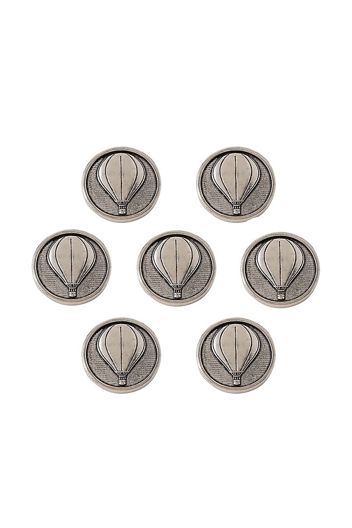 Dark Grey Air Balloon Buttons (Set of 7) by Cosa Nostraa at Pernia's Pop Up Shop