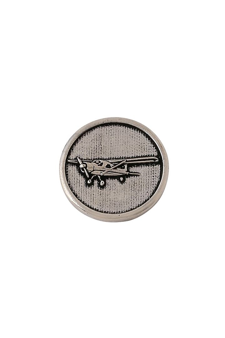 Dark Grey Vintage Plane Buttons (Set of 5) by Cosa Nostraa at Pernia's Pop Up Shop