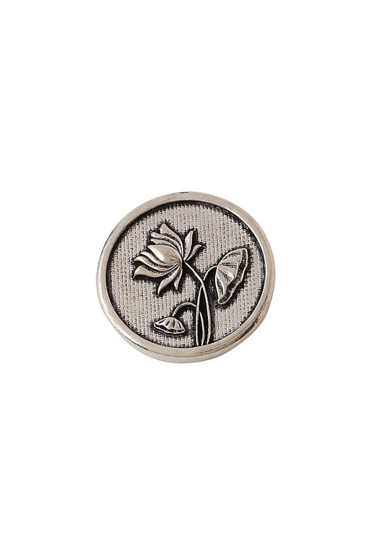 Dark Grey Lotus Magic Buttons (Set of 7) by Cosa Nostraa at Pernia's Pop Up Shop