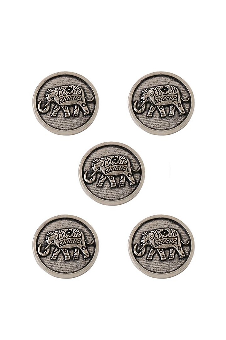 Dark Grey Buttons (Set of 5) by Cosa Nostraa at Pernia's Pop Up Shop