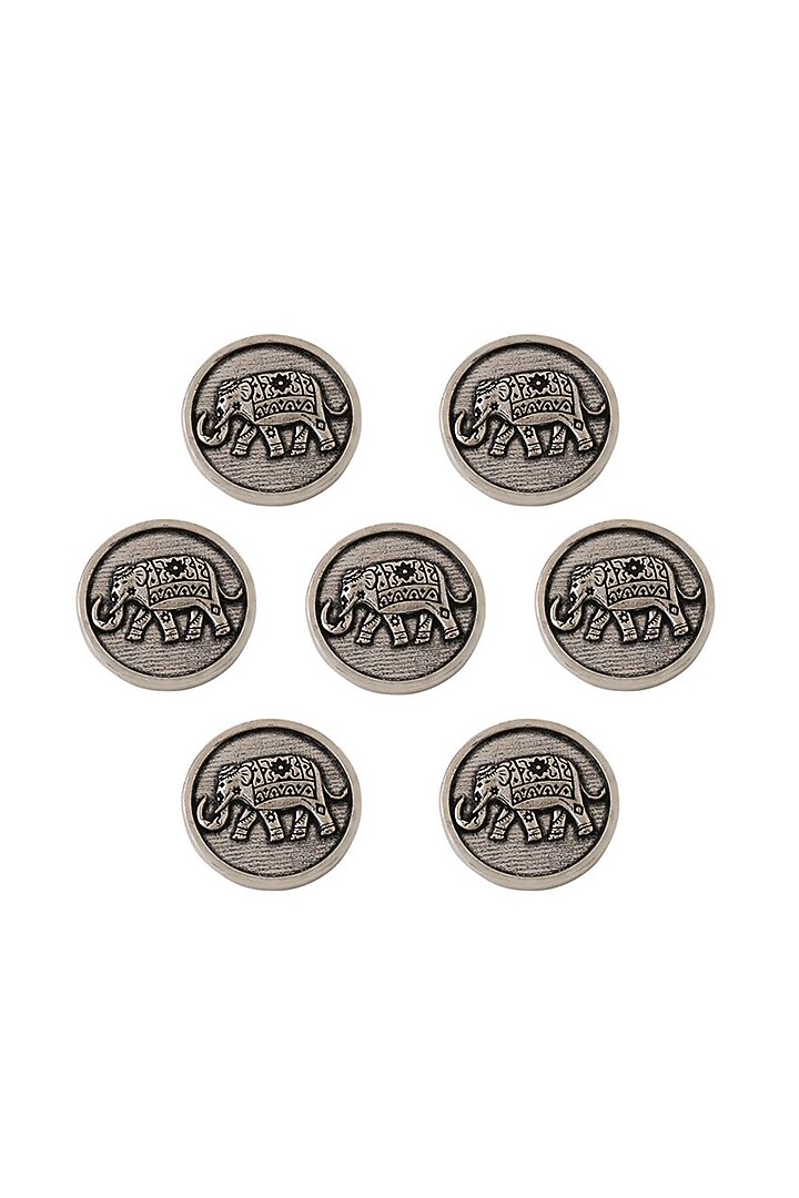 Dark Grey Buttons (Set of 7) by Cosa Nostraa at Pernia's Pop Up Shop