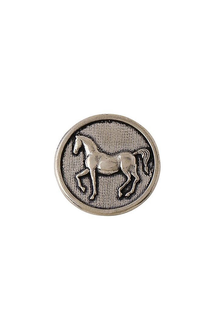 Dark Grey Stallion Shimmer Buttons (Set of 7) by Cosa Nostraa at Pernia's Pop Up Shop