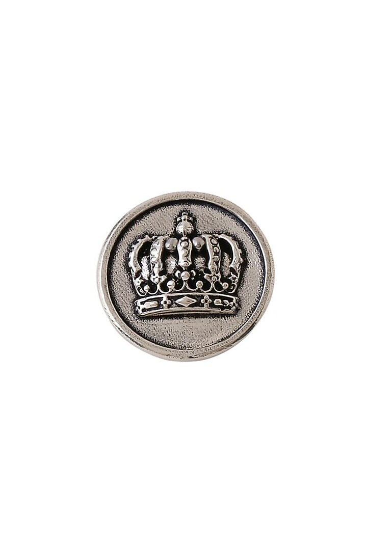 Dark Grey Emperor Crown Buttons (Set of 5) by Cosa Nostraa at Pernia's Pop Up Shop