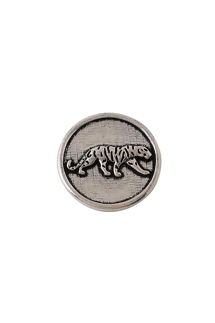Dark Grey Calm Cheetah Buttons (Set of 7) by Cosa Nostraa at Pernia's Pop Up Shop