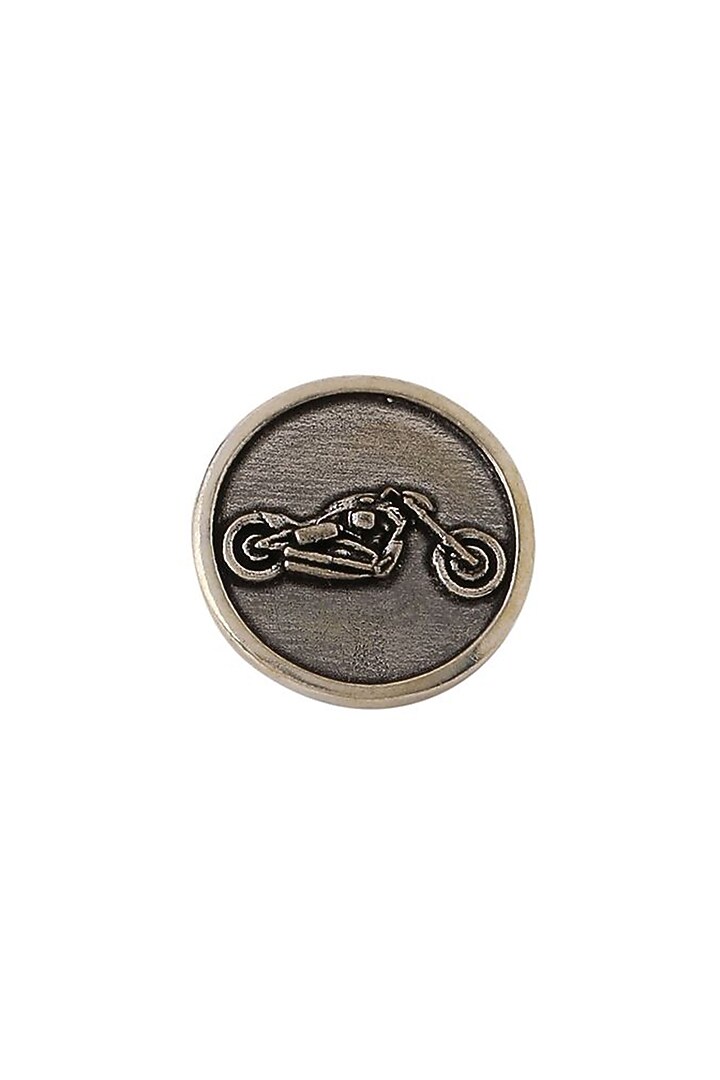 Dark Grey Bold Biker Buttons (Set of 5) by Cosa Nostraa at Pernia's Pop Up Shop