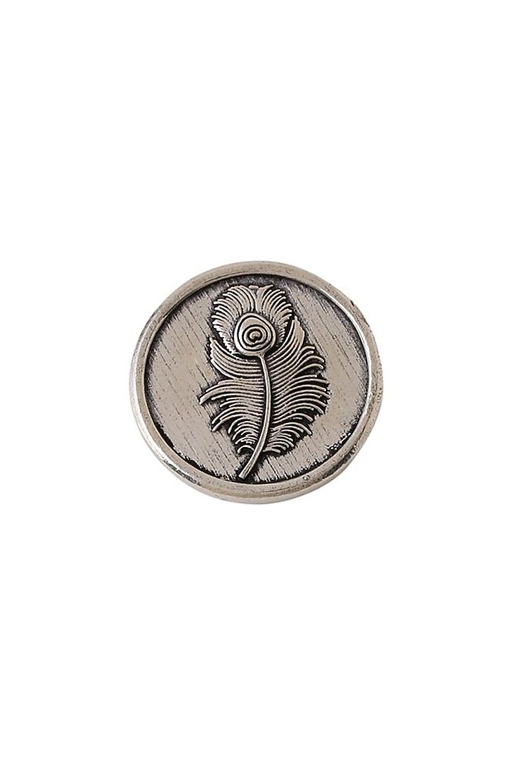 Dark Grey Peacock Grace Buttons (Set of 7) by Cosa Nostraa at Pernia's Pop Up Shop