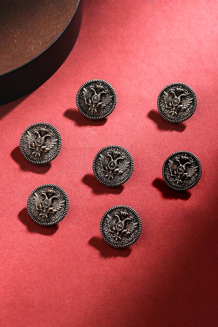Antique Gold Sacred Geometric Buttons (Set of 7) by Cosa Nostraa at Pernia's Pop Up Shop