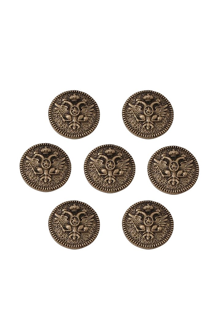 Antique Gold Sacred Geometric Buttons (Set of 7) by Cosa Nostraa at Pernia's Pop Up Shop