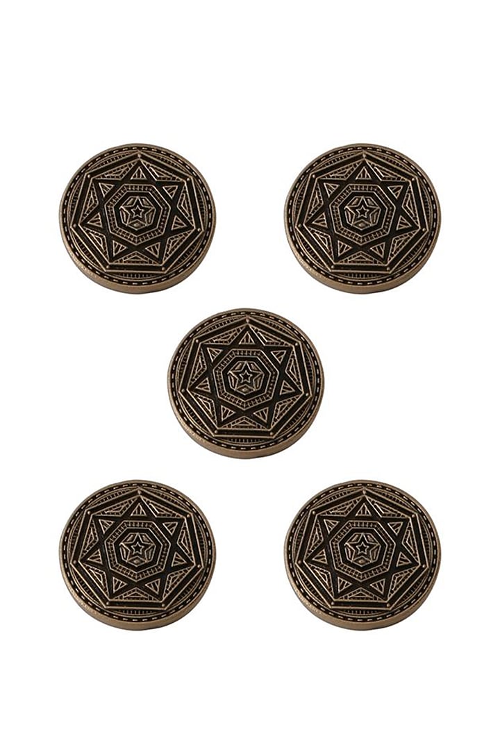 Antique Gold Guiding Star Buttons (Set of 5) by Cosa Nostraa at Pernia's Pop Up Shop