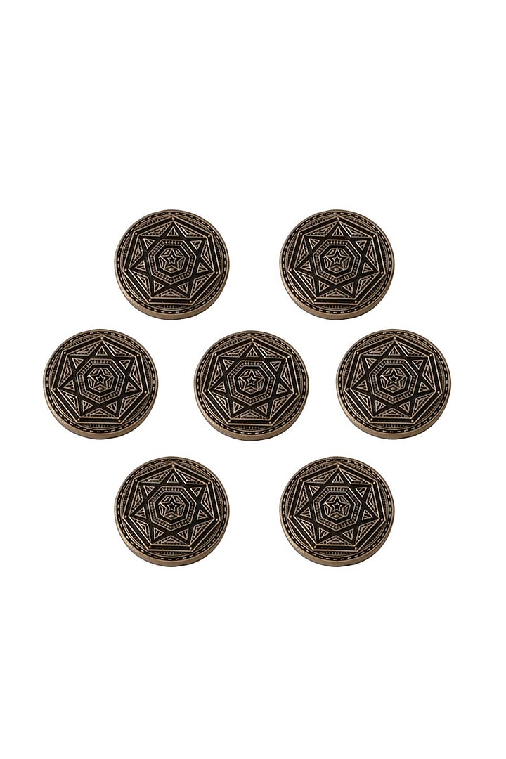 Antique Gold Guiding Star Buttons (Set of 7) by Cosa Nostraa at Pernia's Pop Up Shop