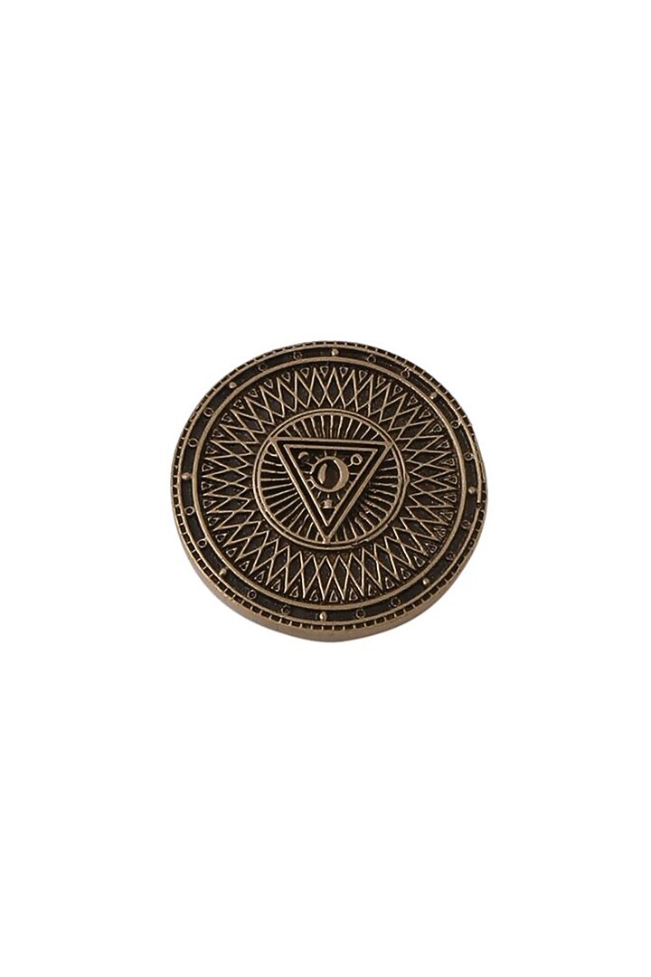 Antique Gold Triangle Power Buttons (Set of 7) by Cosa Nostraa at Pernia's Pop Up Shop