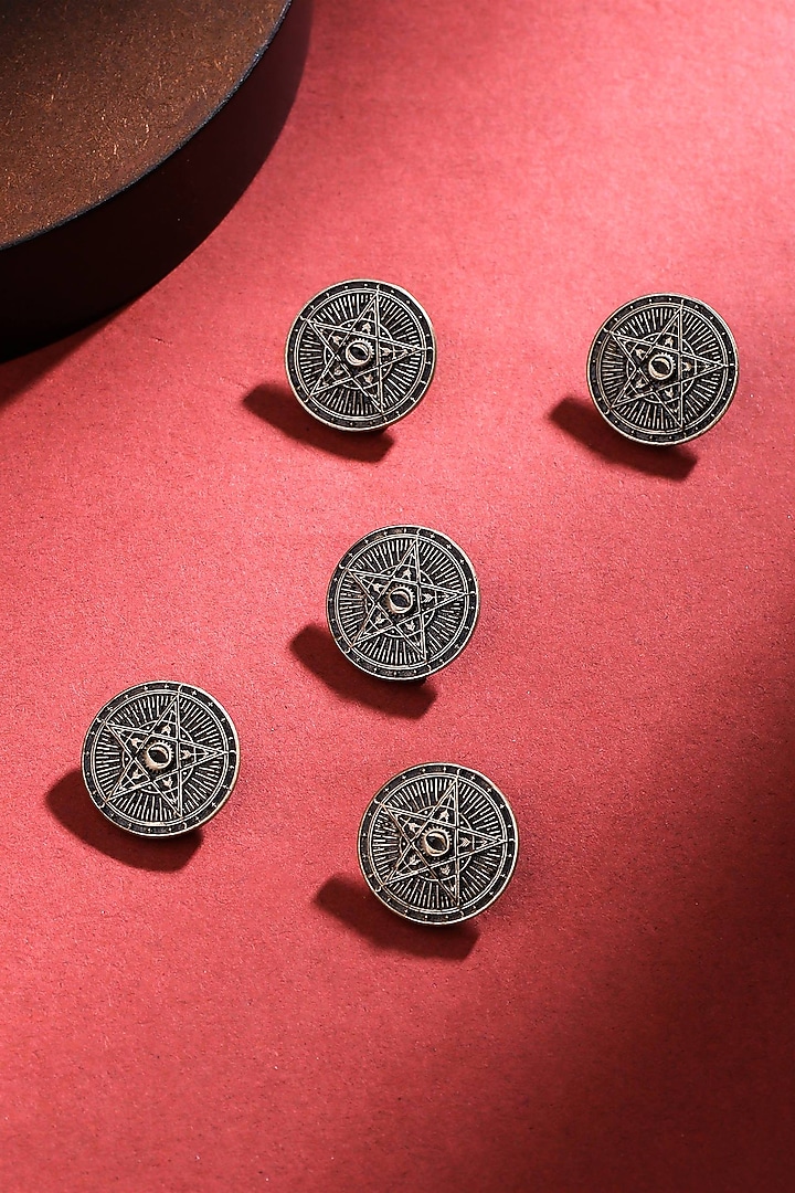 Antique Gold Cosmic Buttons (Set of 5) by Cosa Nostraa at Pernia's Pop Up Shop