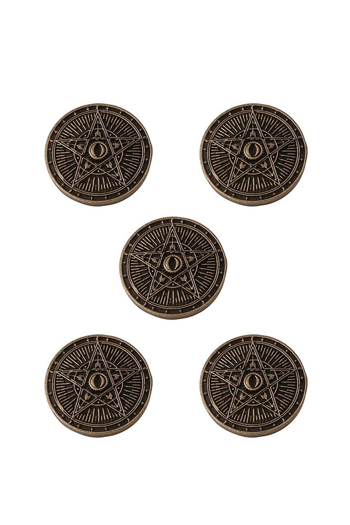 Antique Gold Cosmic Buttons (Set of 5) by Cosa Nostraa at Pernia's Pop Up Shop