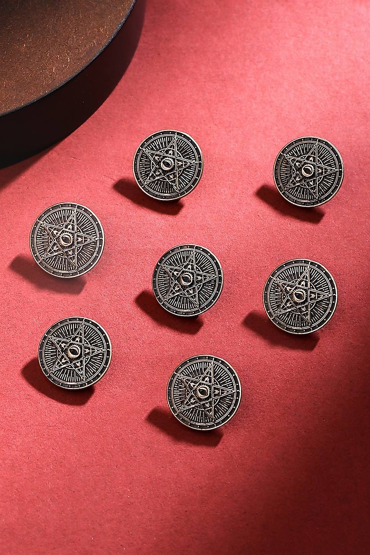 Antique Gold Cosmic Buttons (Set of 7) by Cosa Nostraa at Pernia's Pop Up Shop