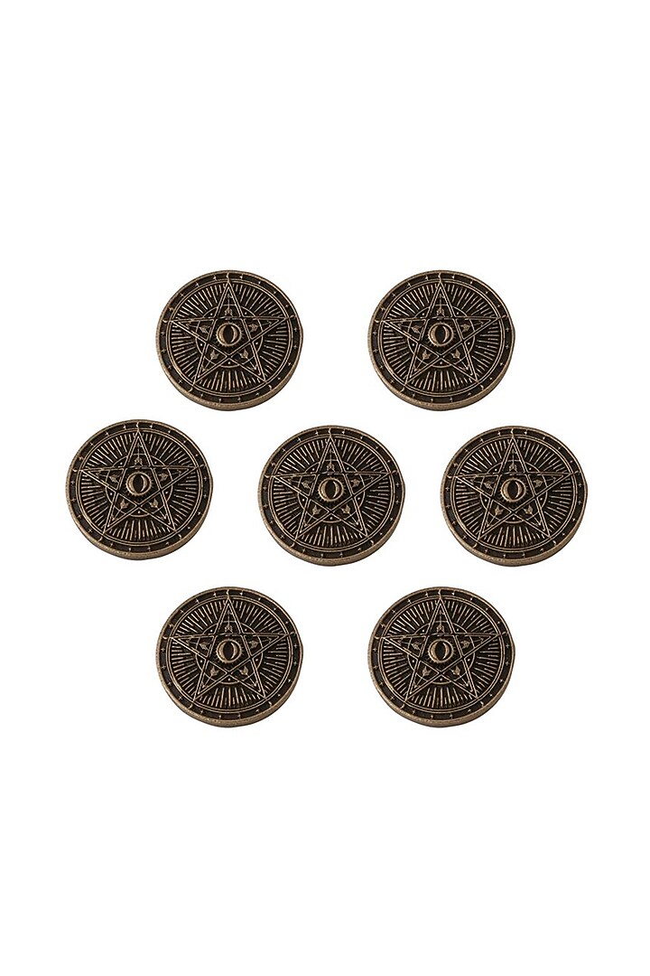 Antique Gold Cosmic Buttons (Set of 7) by Cosa Nostraa at Pernia's Pop Up Shop