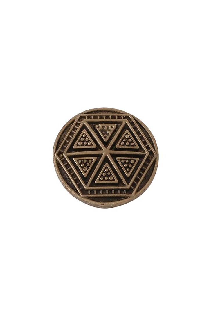 Antique Gold Double Hexagon Buttons (Set of 5) by Cosa Nostraa at Pernia's Pop Up Shop