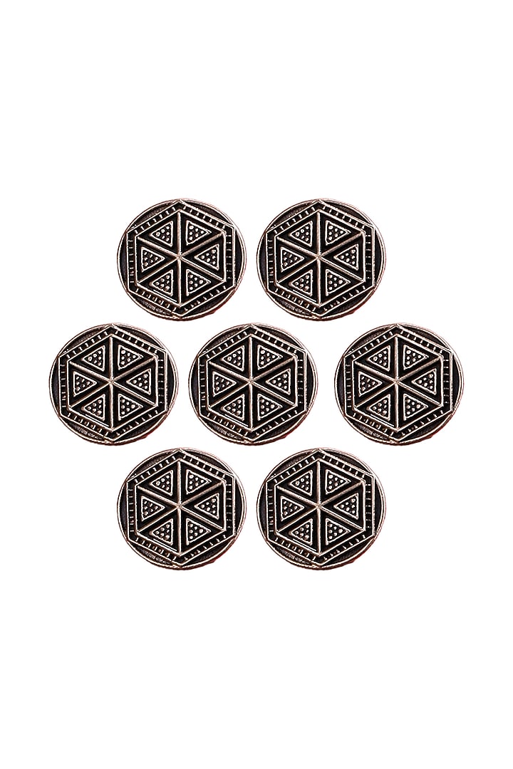 Antique Gold Double Hexagon Buttons (Set of 7) by Cosa Nostraa at Pernia's Pop Up Shop