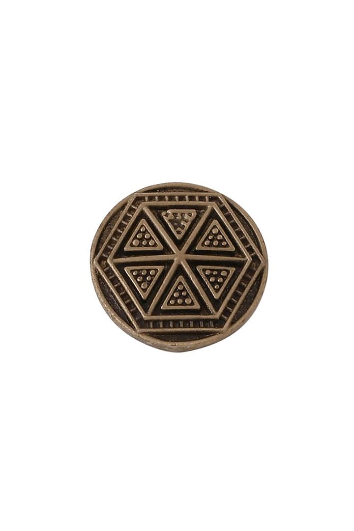 Antique Gold Double Hexagon Buttons (Set of 7) by Cosa Nostraa at Pernia's Pop Up Shop