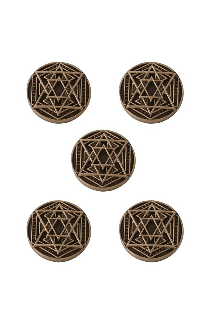 Antique Gold Multi Star Buttons (Set of 5) by Cosa Nostraa at Pernia's Pop Up Shop