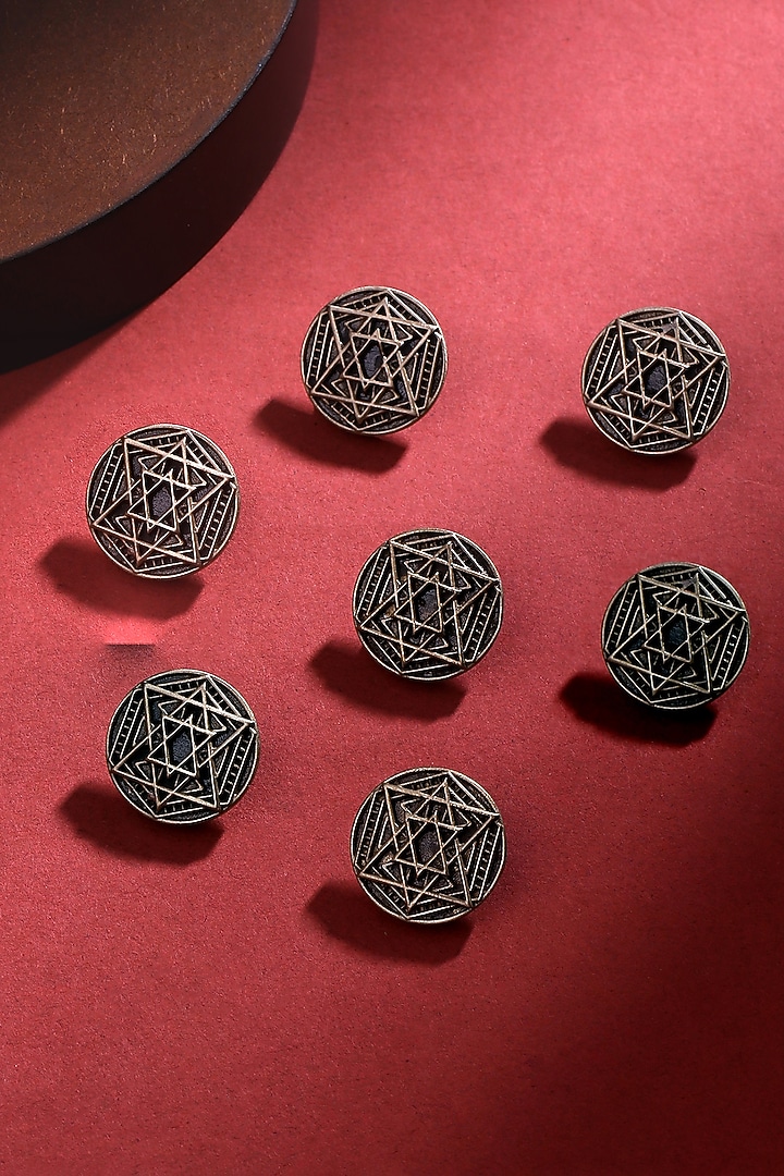 Antique Gold Multi Star Buttons (Set of 7) by Cosa Nostraa at Pernia's Pop Up Shop