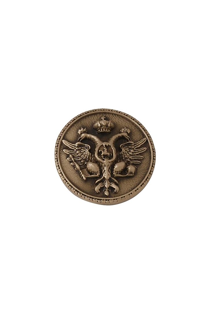 Antique Gold Regal Defender Buttons (Set of 5) by Cosa Nostraa at Pernia's Pop Up Shop