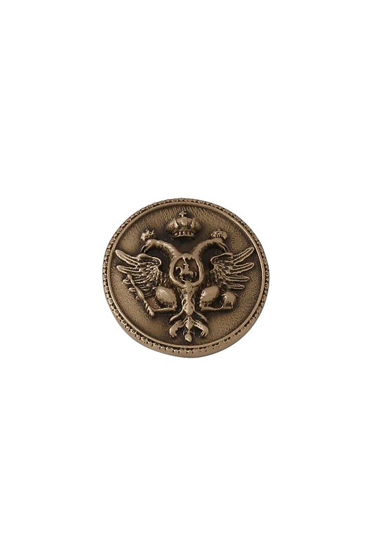 Antique Gold Regal Defender Buttons (Set of 7) by Cosa Nostraa at Pernia's Pop Up Shop
