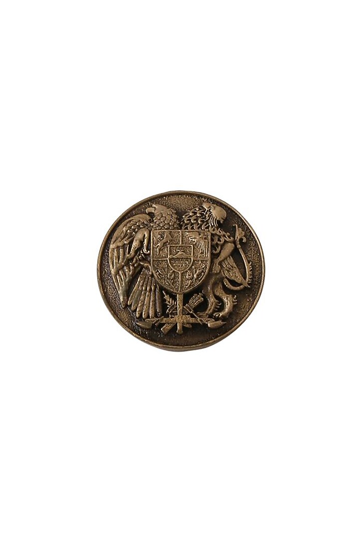 Antique Gold Ark Of Peace Buttons (Set of 5) by Cosa Nostraa at Pernia's Pop Up Shop