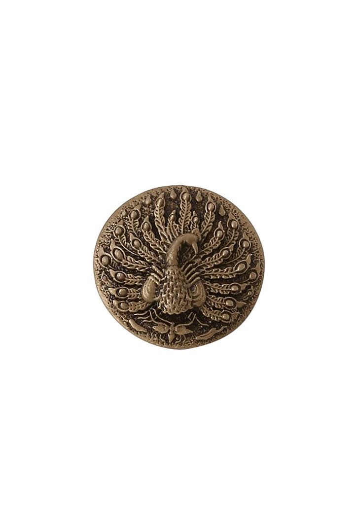 Antique Gold Silver Peacock Buttons (Set of 7) by Cosa Nostraa at Pernia's Pop Up Shop
