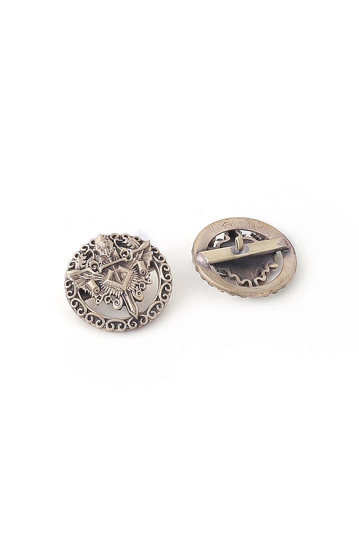 Antique Gold Knight Lion Shield Buttons (Set of 13) by Cosa Nostraa at Pernia's Pop Up Shop