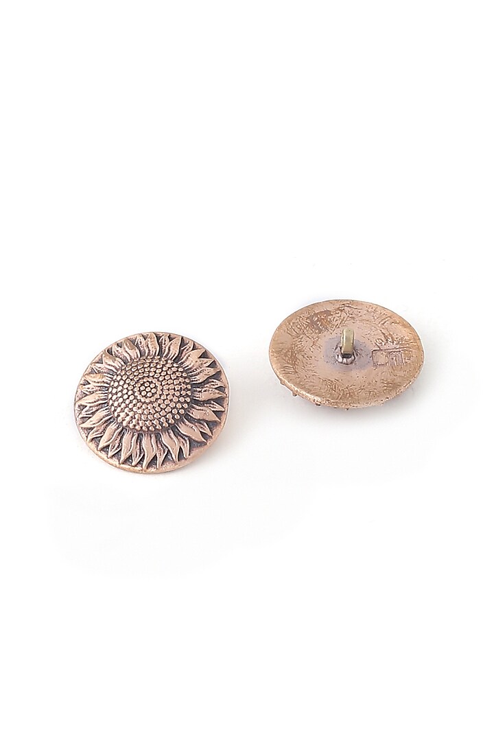 Antique Gold Handcrafted Sunflower Buttons (Set of 13) by Cosa Nostraa at Pernia's Pop Up Shop