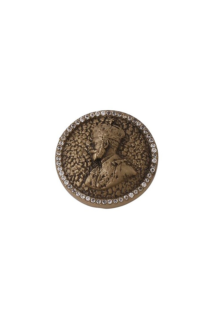 Antique Gold Noble King Buttons (Set of 5) by Cosa Nostraa at Pernia's Pop Up Shop