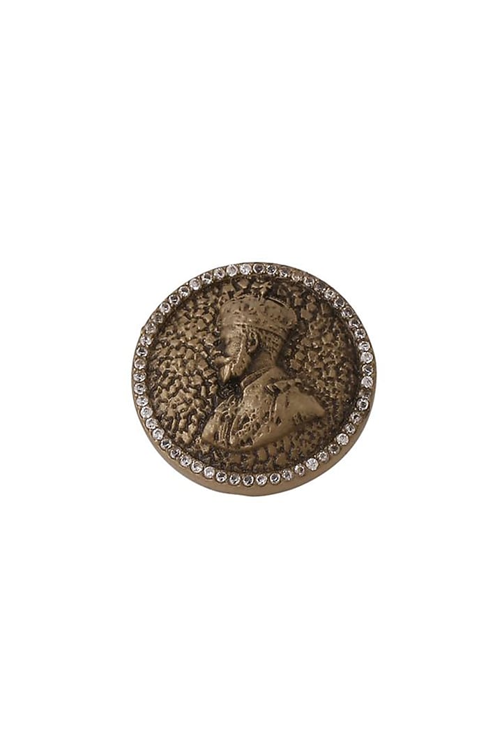 Antique Gold Noble King Buttons (Set of 7) by Cosa Nostraa at Pernia's Pop Up Shop