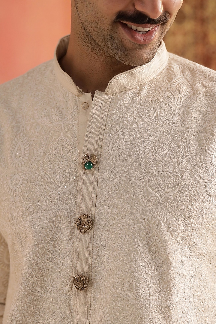 Antique Gold Brass Button Cover Combo Set by Cosa Nostraa at Pernia's Pop Up Shop
