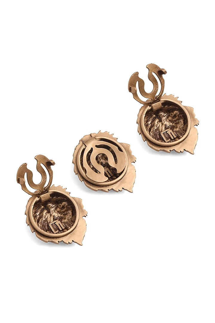 Antique Gold Brass Button Cover Combo Set by Cosa Nostraa at Pernia's Pop Up Shop