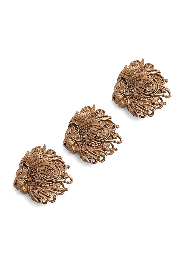 Antique Gold Brass Button Cover Combo Set by Cosa Nostraa at Pernia's Pop Up Shop