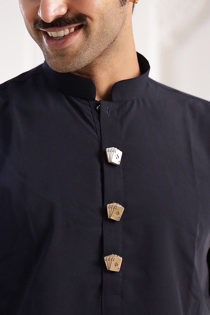 Antique Gold Brass Button Cover Combo Set by Cosa Nostraa at Pernia's Pop Up Shop