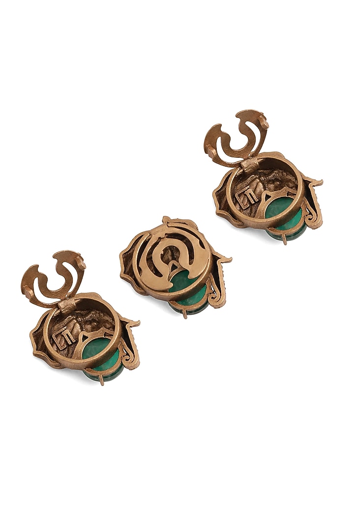Antique Gold Brass Button Cover Combo Set by Cosa Nostraa at Pernia's Pop Up Shop