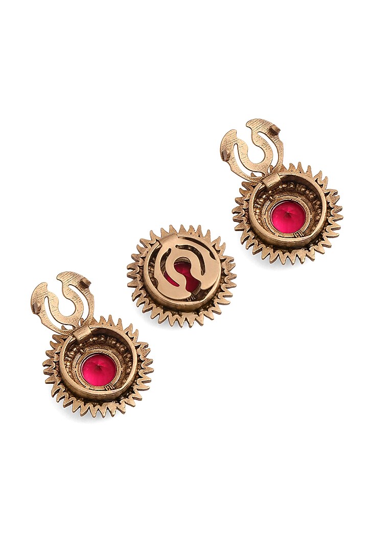 Antique Gold Brass Button Cover Combo Set by Cosa Nostraa at Pernia's Pop Up Shop