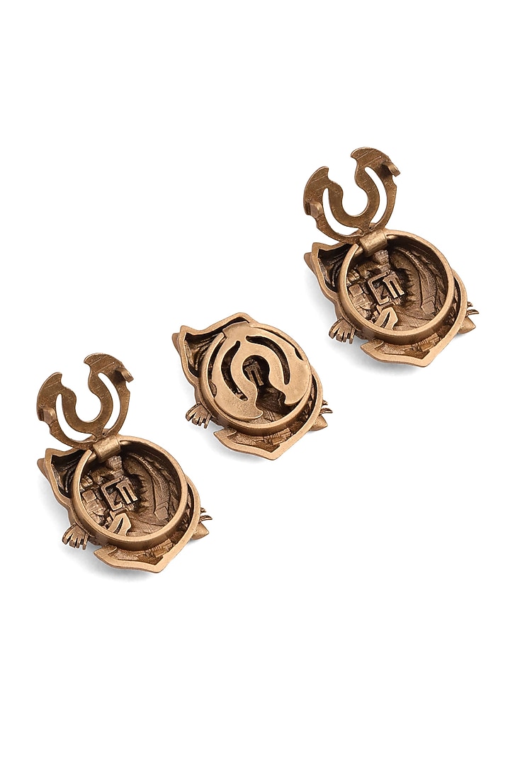 Antique Gold Brass Button Cover Combo Set by Cosa Nostraa at Pernia's Pop Up Shop