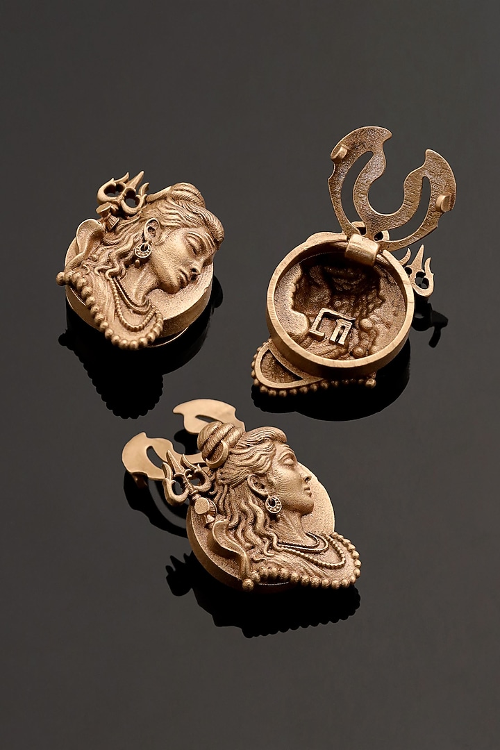 Antique Gold Brass Button Cover Combo Set by Cosa Nostraa at Pernia's Pop Up Shop