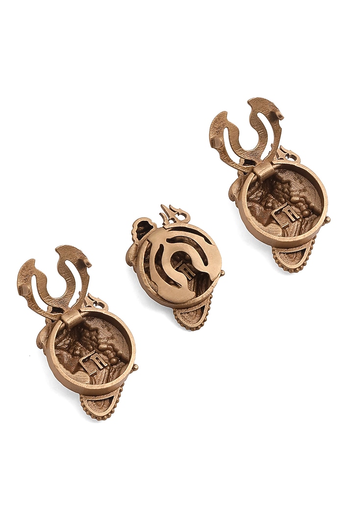 Antique Gold Brass Button Cover Combo Set by Cosa Nostraa at Pernia's Pop Up Shop