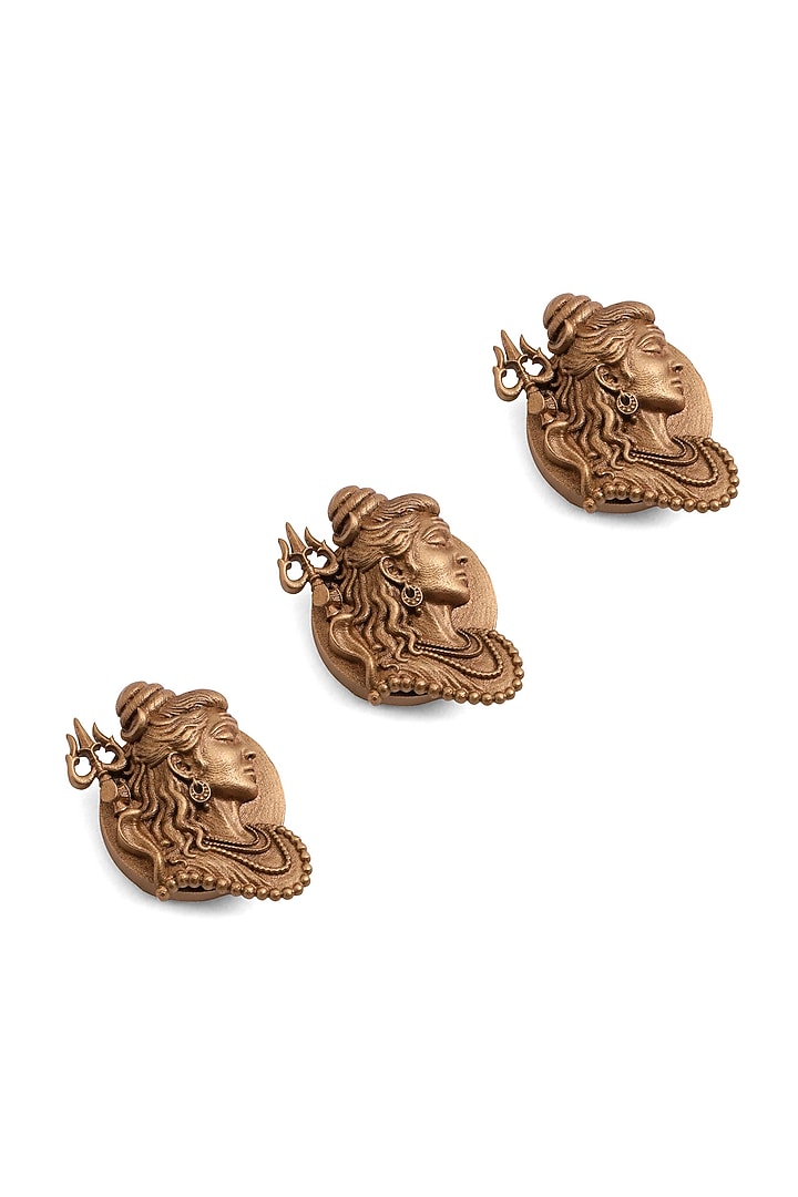 Antique Gold Brass Button Cover Combo Set by Cosa Nostraa at Pernia's Pop Up Shop