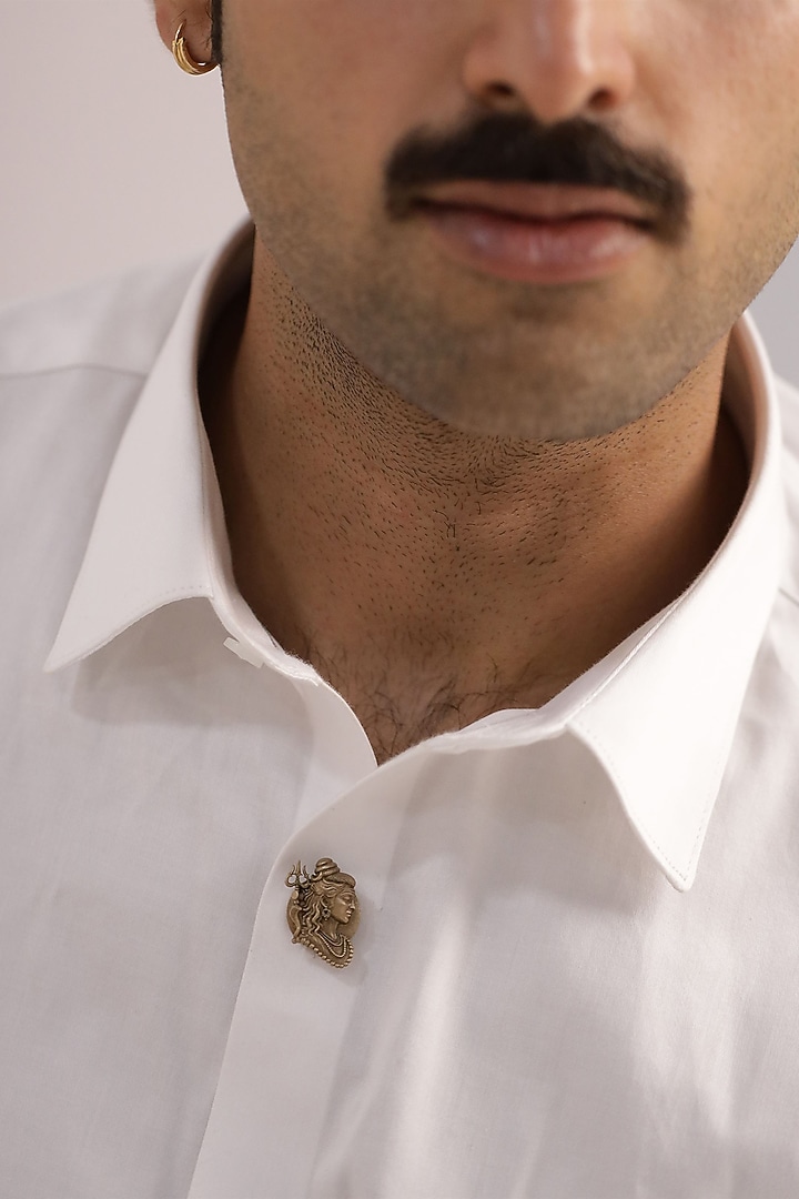 Antique Gold Brass Button Cover Combo Set by Cosa Nostraa at Pernia's Pop Up Shop